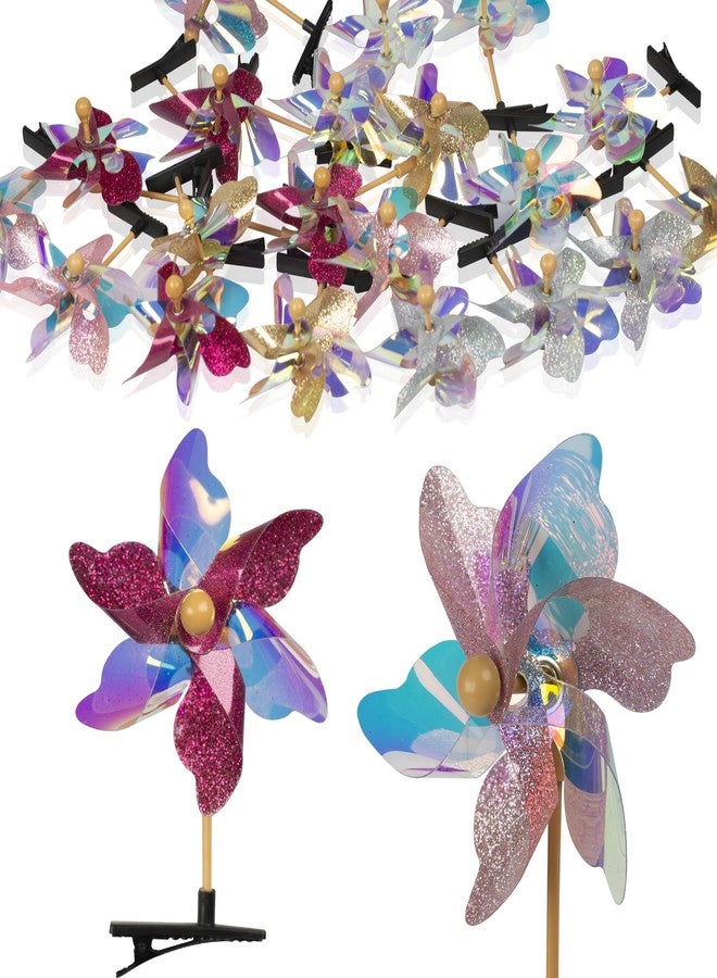 Sepco 30PCS Sequin Pinwheel Hairpin for Teen Girls Hair Styling Accessories Barrettes Cute Windmill Assorted Alligator Hair Snap Clips with Wind Spinner - Image 3
